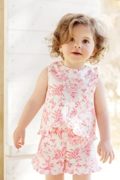 Ensemble court Praline inspiration Toile de Jouy