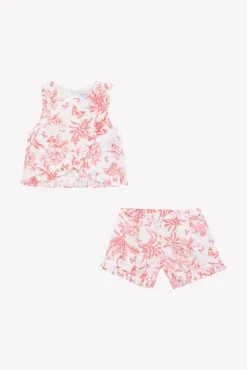 Ensemble court Praline inspiration Toile de Jouy