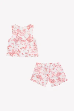 Ensemble court Praline inspiration Toile de Jouy