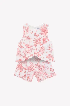 Ensemble court Praline inspiration Toile de Jouy