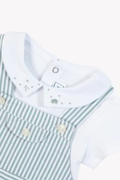 Ensemble court Emeraude rayures