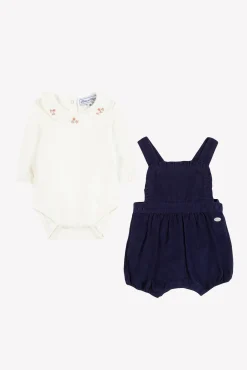 Ensemble court Myosotis velours