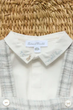 Ensemble court Greige carreaux