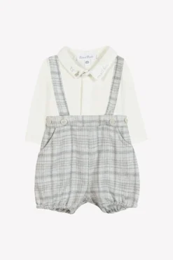 Ensemble court Greige carreaux