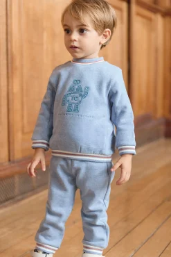 Ensemble jogging Bleu grisé robot