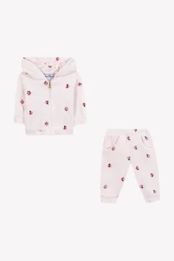 Ensemble jogging Rose pâle velours