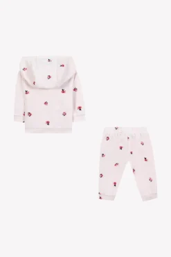 Ensemble jogging Rose pâle velours