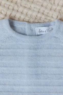 Ensemble long Bleu chiné