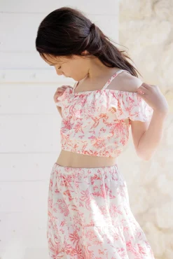 Ensemble long Praline inspiration Toile de Jouy