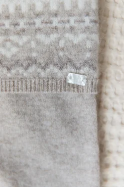 Ensemble long Greige chiné jacquard