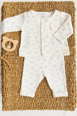 Ensemble long Ecru lapin