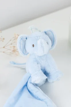 Ferdinand l'éléphant Doudou bleu ciel