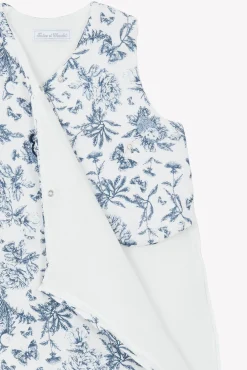 Gigoteuse T2 Imprimé inspiration toile de jouy bleu