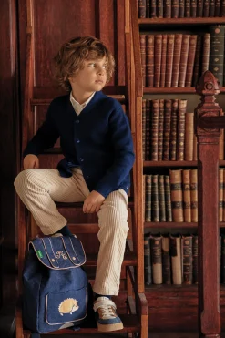 Gilet Marine maille torsadée