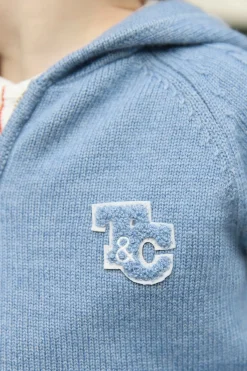 Gilet Bleu grisé chiné signature TC