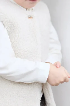 Gilet Beige imitation fourrure