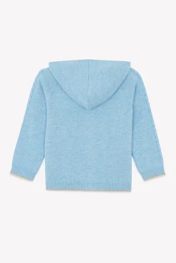 Gilet Bleu glacier chiné signature TC