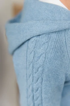 Gilet Bleu grisé chiné signature TC