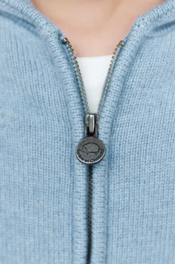 Gilet Bleu grisé chiné signature TC