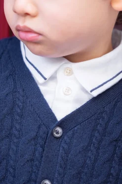 Gilet Marine 100% cachemire