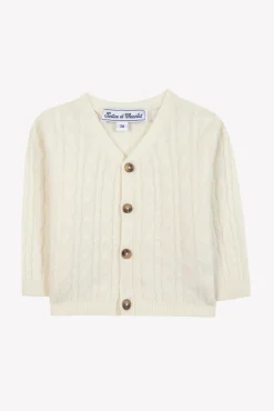 Gilet Ecru 100% cachemire