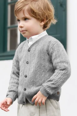 Gilet Gris chiné 100% cachemire