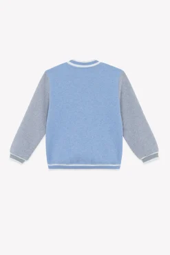 Gilet Bleu grisé effet bomber