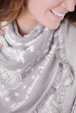 Grand Foulard Taupe Kujten x Tartine et Chocolat