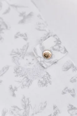 Housse de carnet Imprimé toile de jouy gris