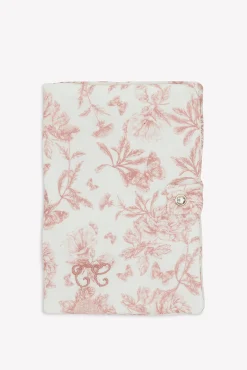 Housse de carnet de santé Imprimé inspiration Toile de Jouy rose