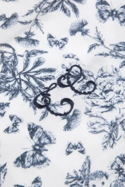 Housse de couette Imprimé inspiration toile de jouy bleu