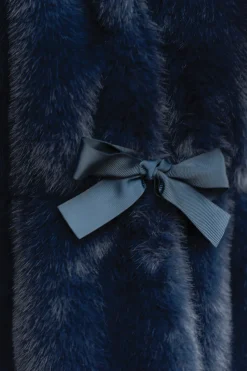 Manteau Marine imitation fourrure