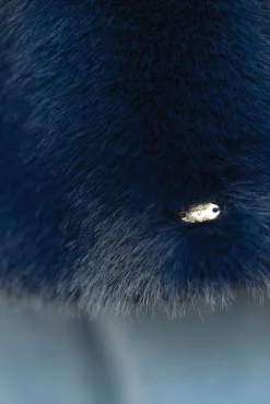 Manteau Marine imitation fourrure