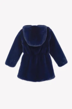 Manteau Marine imitation fourrure