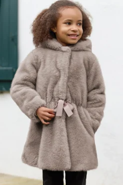 Manteau Taupe imitation fourrure