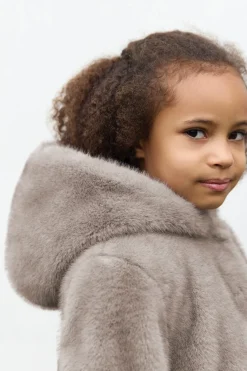 Manteau Taupe imitation fourrure