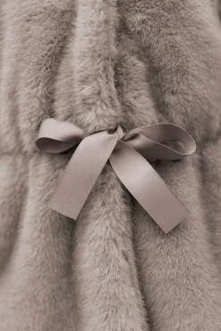 Manteau Taupe imitation fourrure