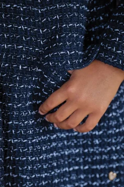 Manteau Marine en tweed