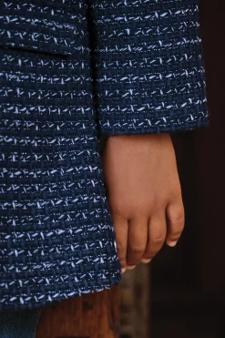 Manteau Marine en tweed