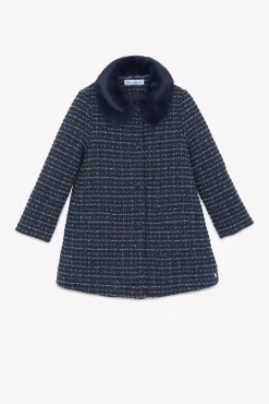 Manteau Marine en tweed