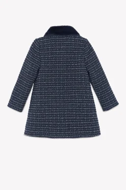 Manteau Marine en tweed