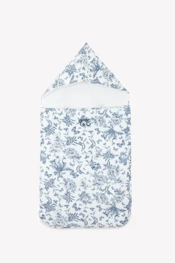 Nid d'ange Imprimé inspiration toile de jouy bleu