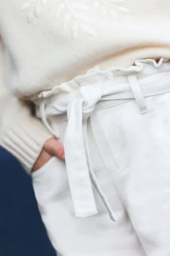 Pantalon Ivoire nœud