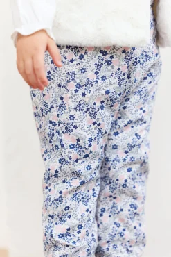 Pantalon Bleuet petites fleurs