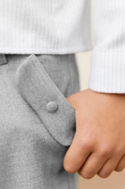 Pantalon Gris chiné en flanelle