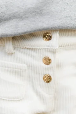 Pantalon Ecru en velours