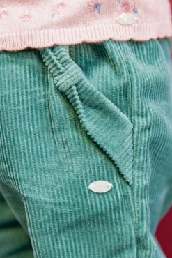 Pantalon Emeraude velours nœud