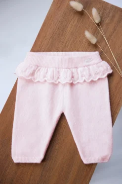 Pantalon Rose pâle avec jeux de volants