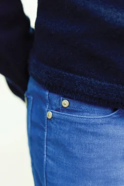 Pantalon Bleu électrique en velours