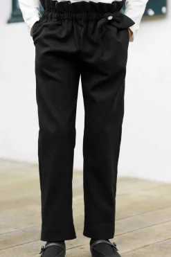 Pantalon Noir en flanelle